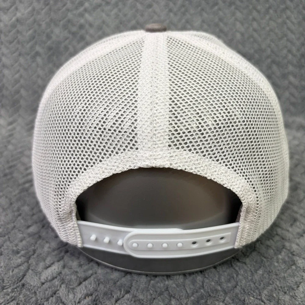 Edward Jones Quake City Caps Grey White Trucker Hat Snapback Mesh Logo Cap
